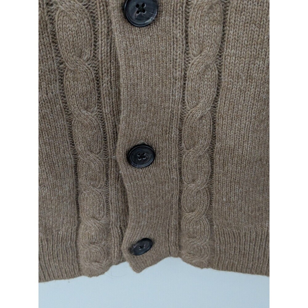 Brooks Brothers Country Club Cardigan Men’s Large Brown Alpaca Blend Italian - Picture 7 of 9
